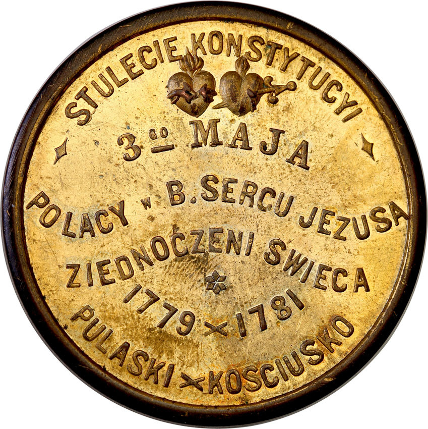 Polska/USA. Medal 100-lecie Konstytucji 3 maja 1891